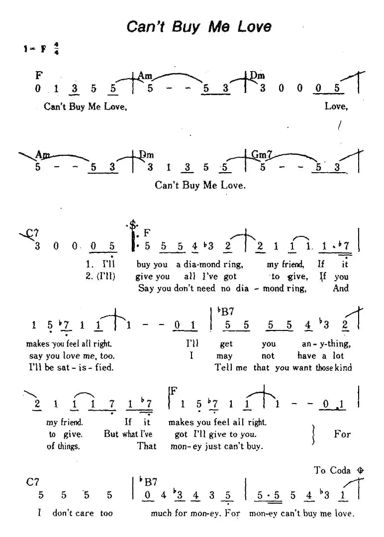 [美]Can't Buy Me Love（爱情无价）