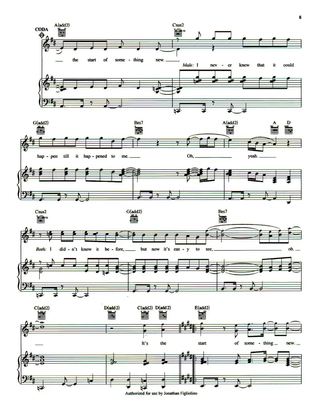 [美]Start Of Something New（正谱）