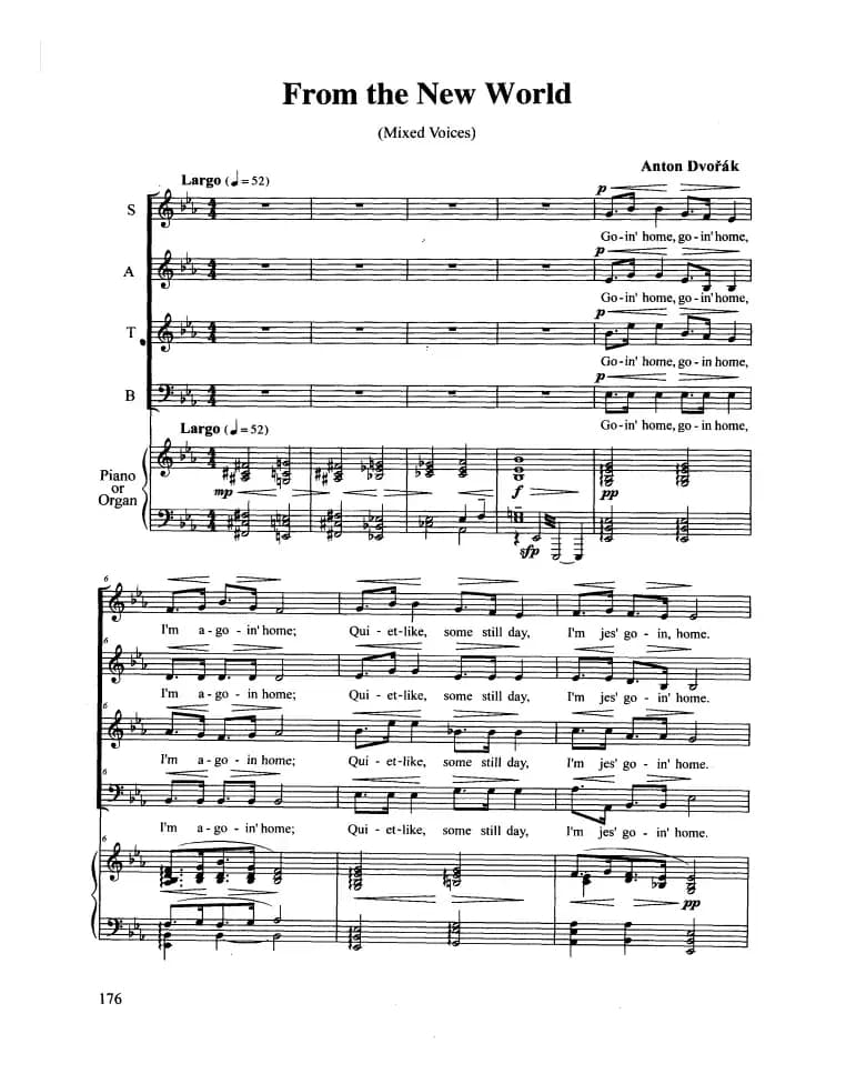 From the New Worle（合唱 正谱）