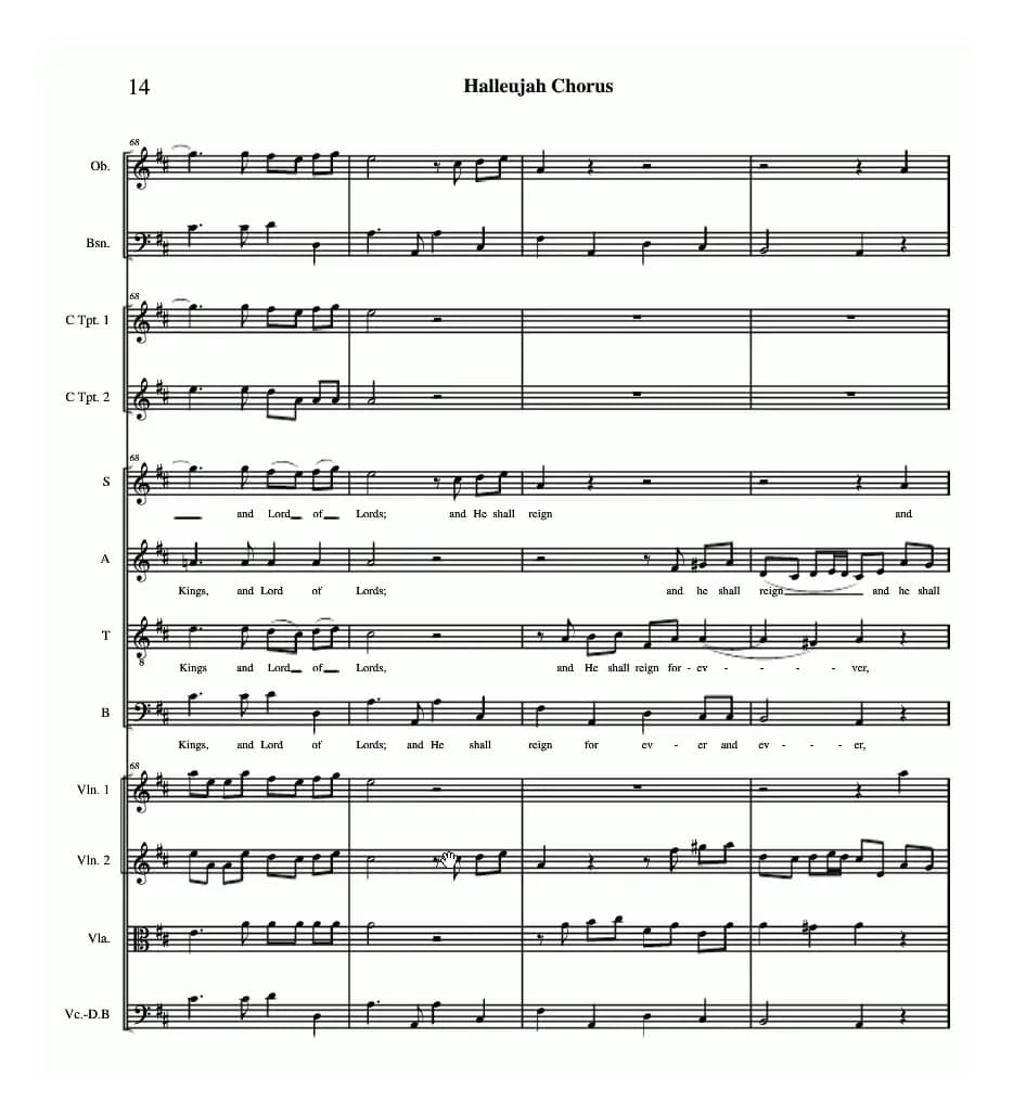 哈利路亚总谱11-19（Halleujah Chorus）