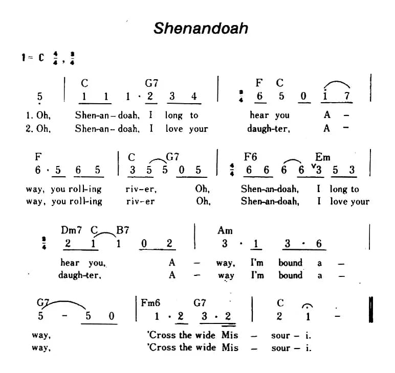 [美]Shenandoah（沙那多哈、带和弦）