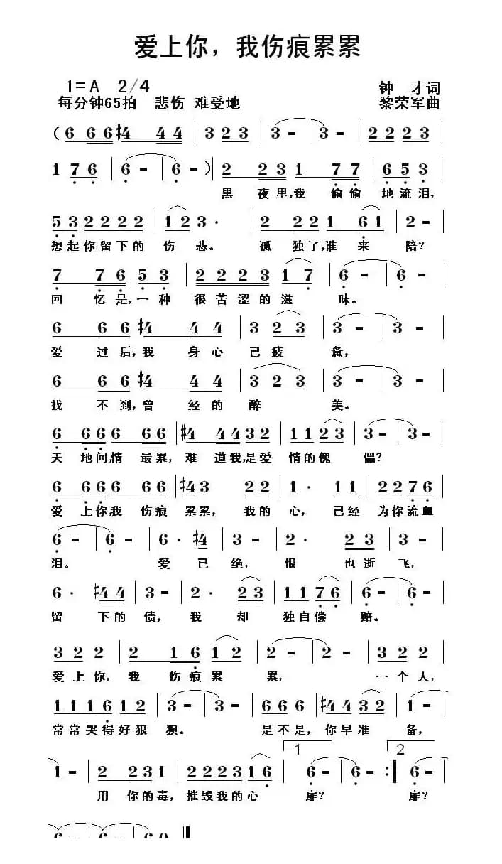 爱上你，我伤痕累累