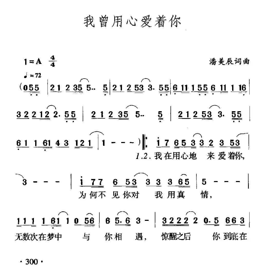 我曾用心爱着你