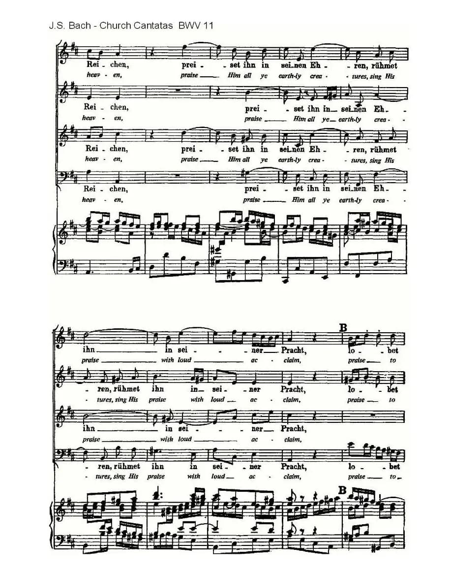 Lobet Gott in Seinen Reicben(颂扬上帝)