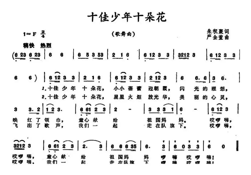 十佳少年十朵花 