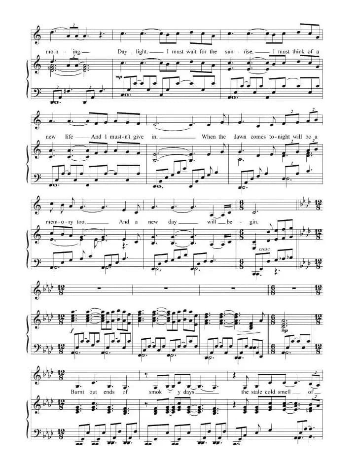 [英] 回忆（正谱 ）