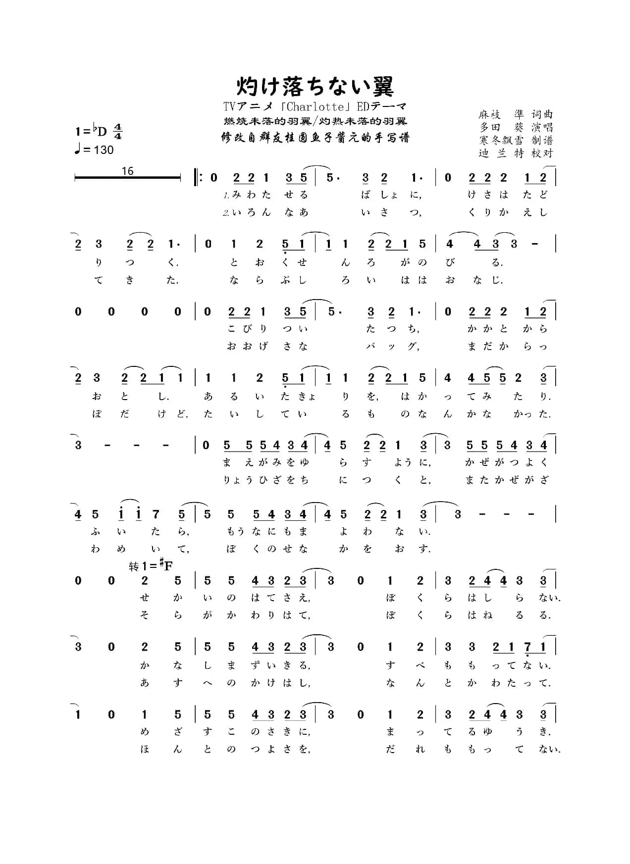 灼け落ちない翼(燃烧未落的羽翼)