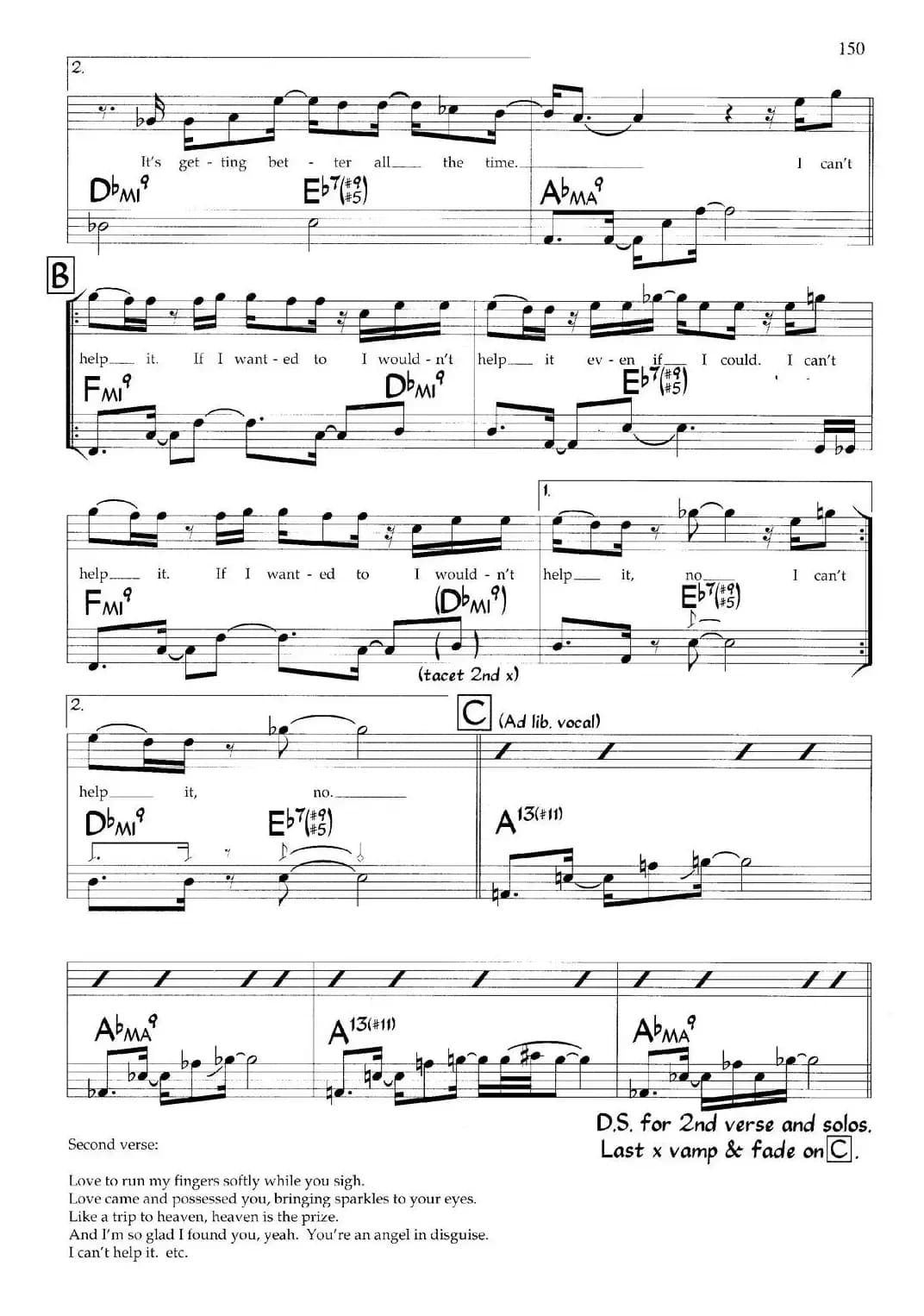 I Can't Help It（爵士钢琴弹唱谱）