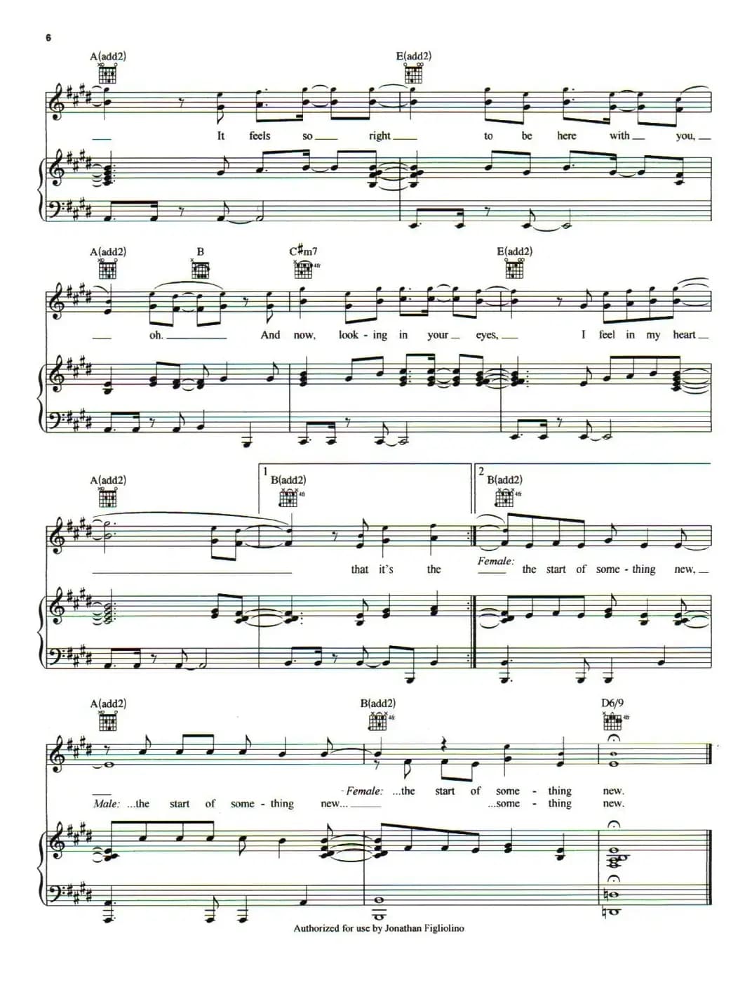 [美]Start Of Something New（正谱）