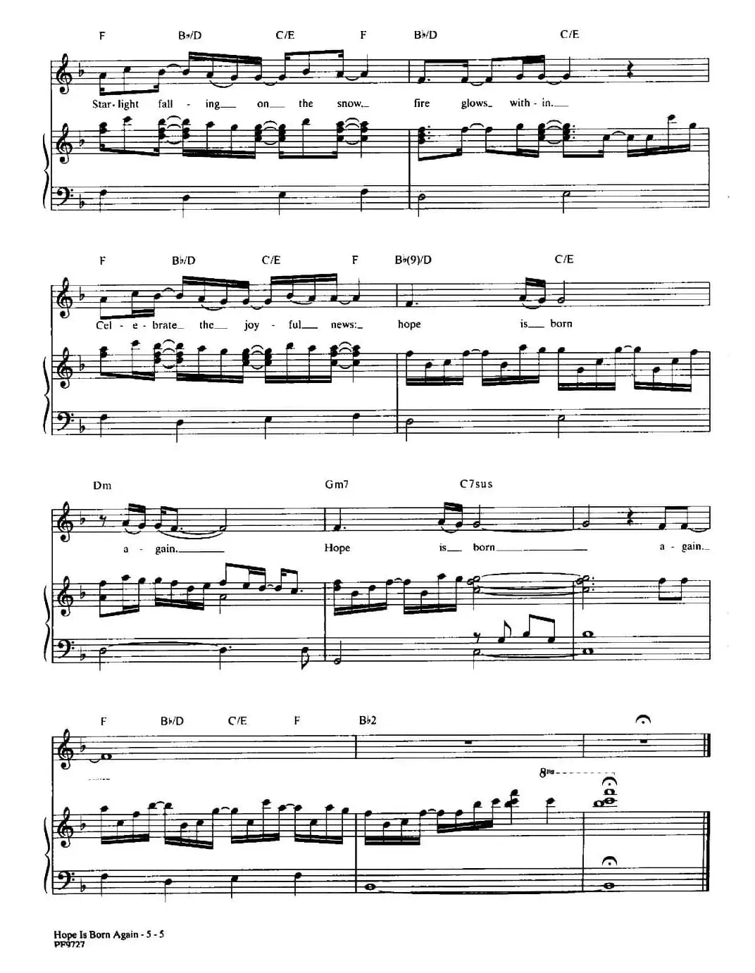 Hope Is Born Again（希望重现）（正谱）