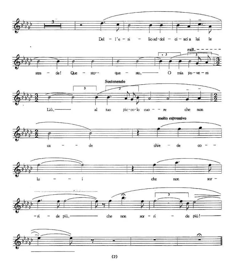 柳儿，别悲伤（五线谱 [意]）