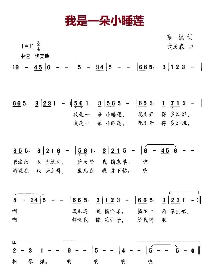 我是一朵小睡莲