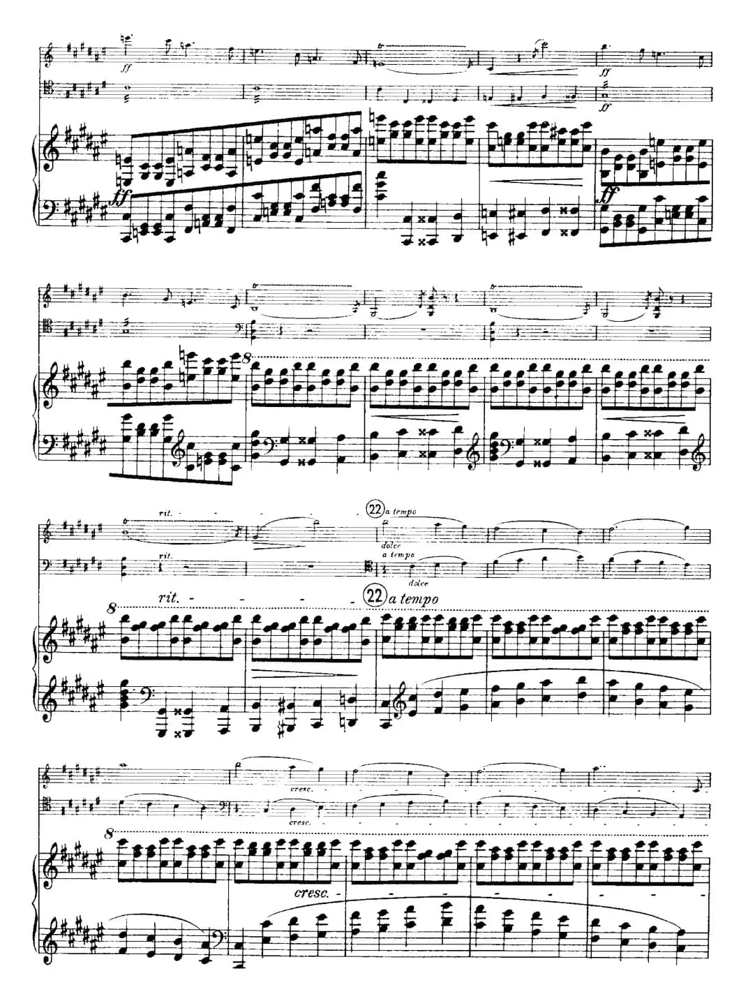 Franck《Piano Trio Op.1 No.1,F-sharp minor》(Ⅲ、小提琴+大提琴+钢琴伴奏)