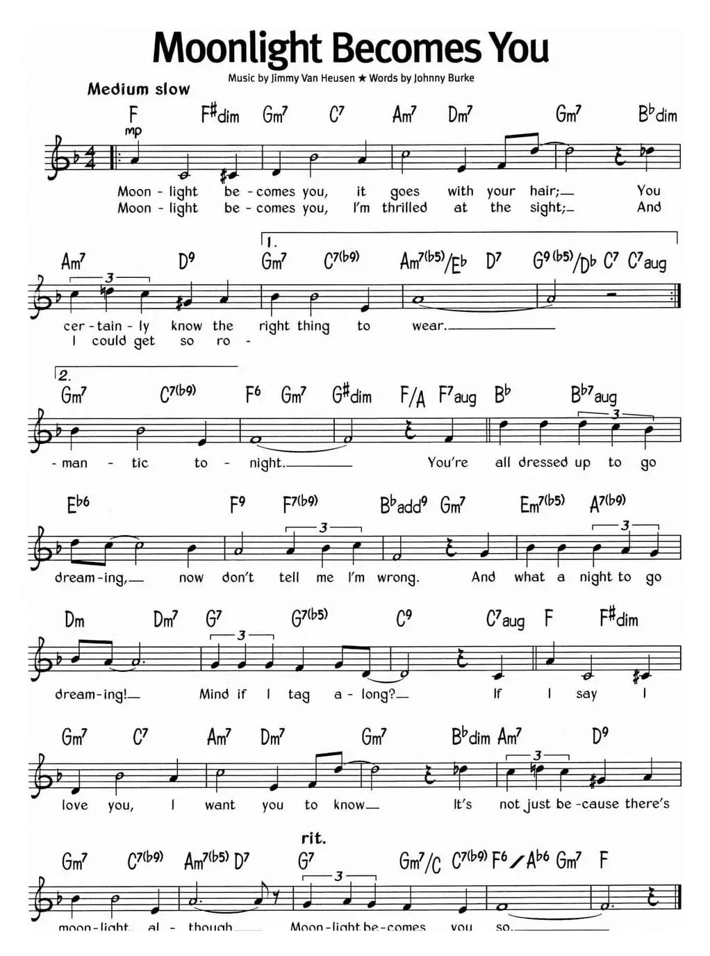 蓝调音乐：Moonlight Becomes You