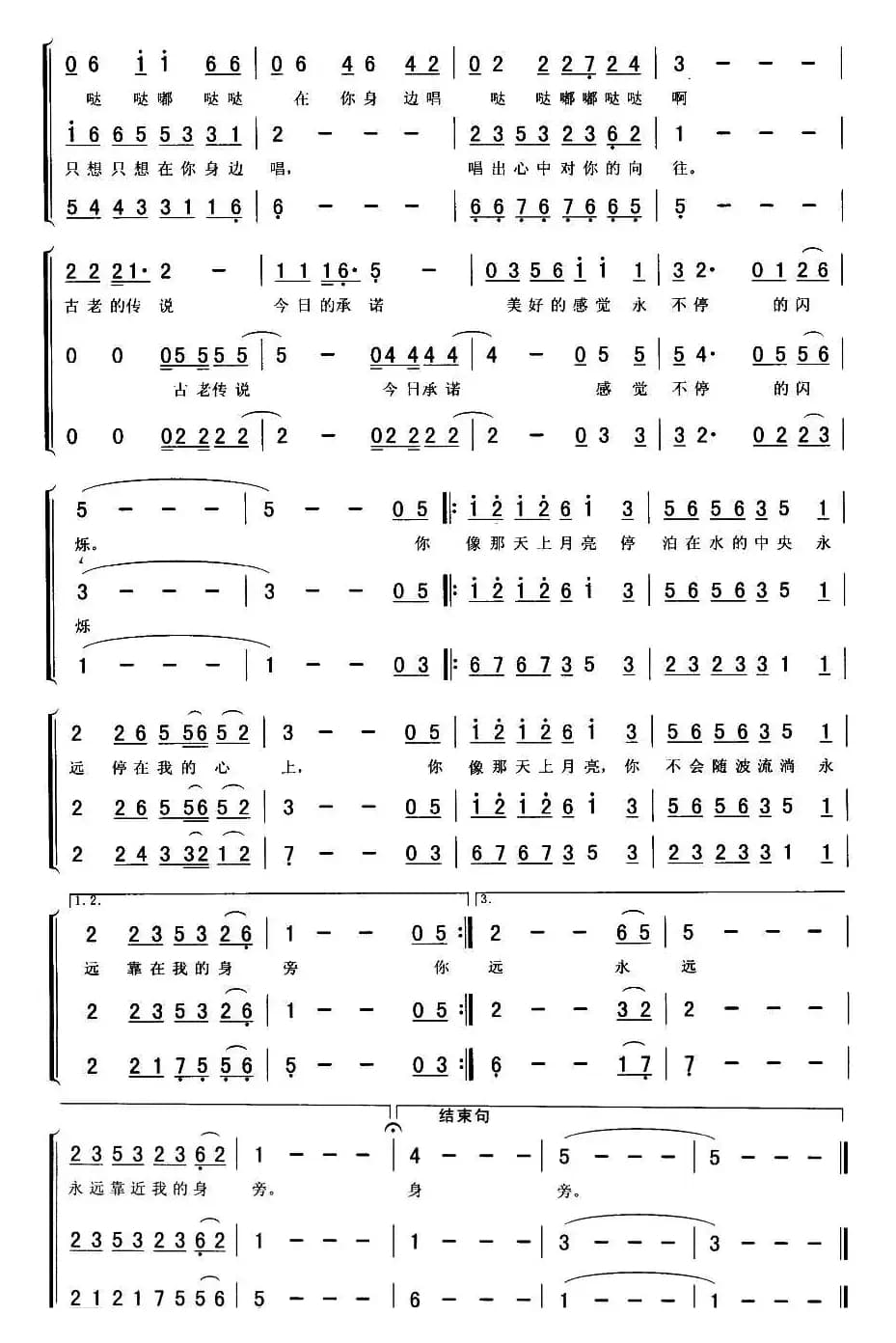 透过开满鲜花的月亮（三人组合）