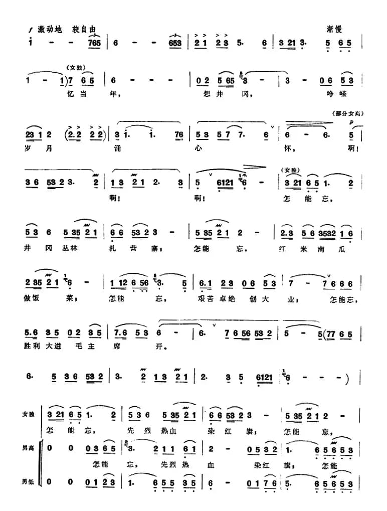 组歌井冈山颂〔八〕井冈红旗