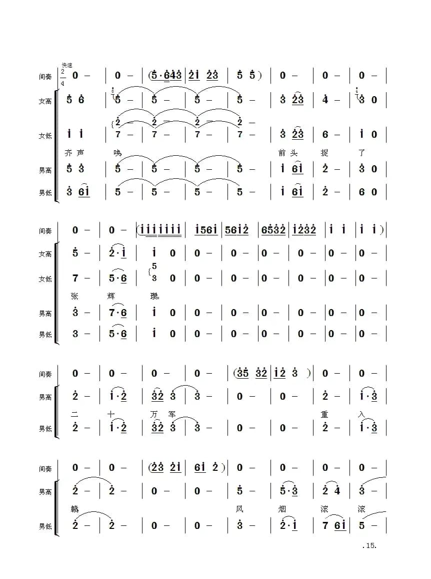 毛主席诗词交响组歌：渔家傲·反第一次大围剿