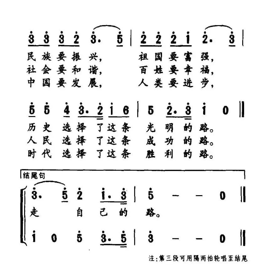 走自己的路（李如会词 唐柯曲）