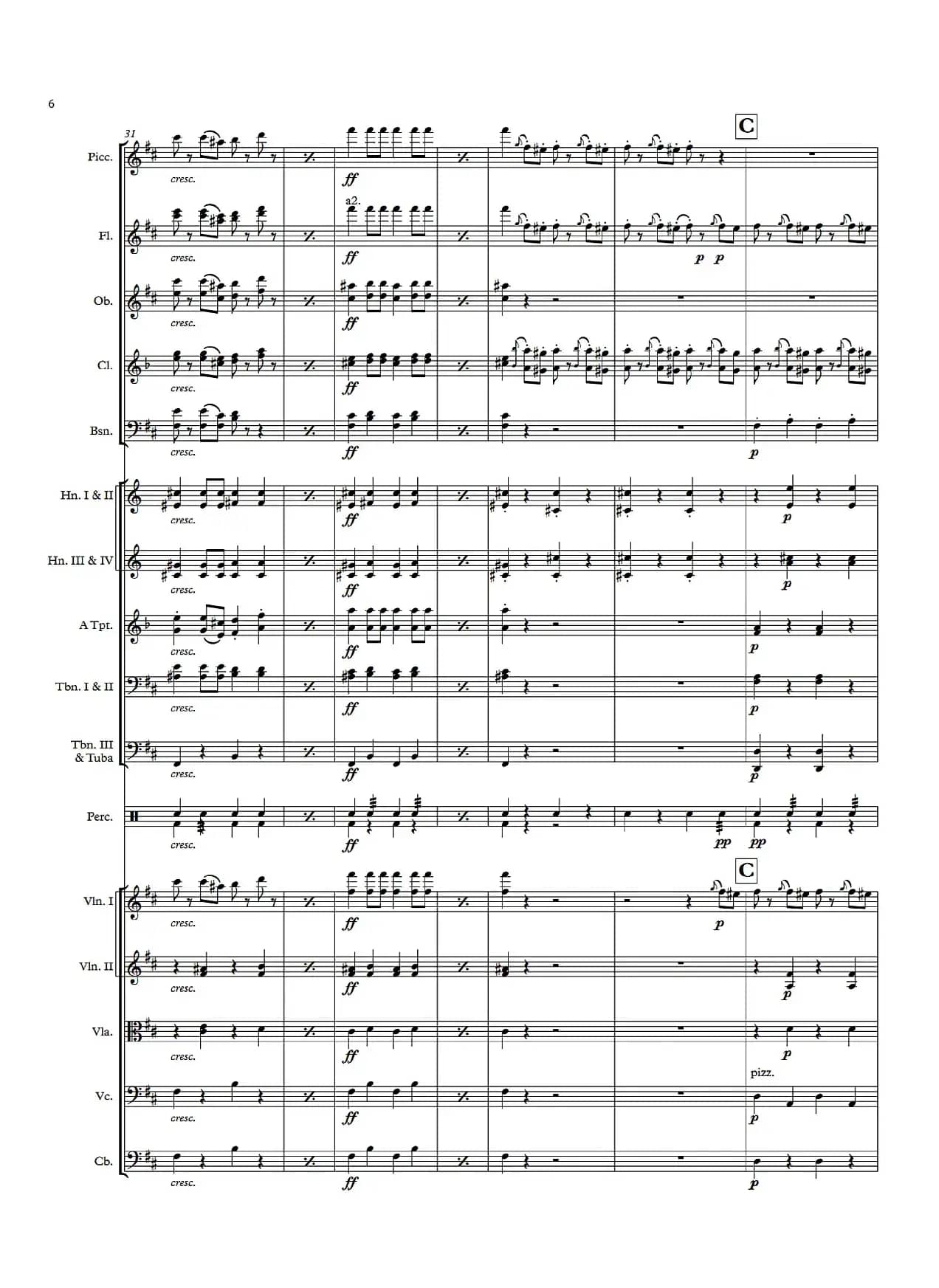 《拉德斯基进行曲》总谱（配器：Leopold Weninger）