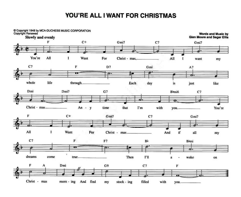 YOU'RE ALL I WANT FOR CHRISTMAS