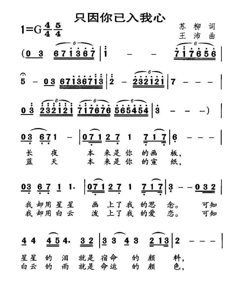 只因你已入我心