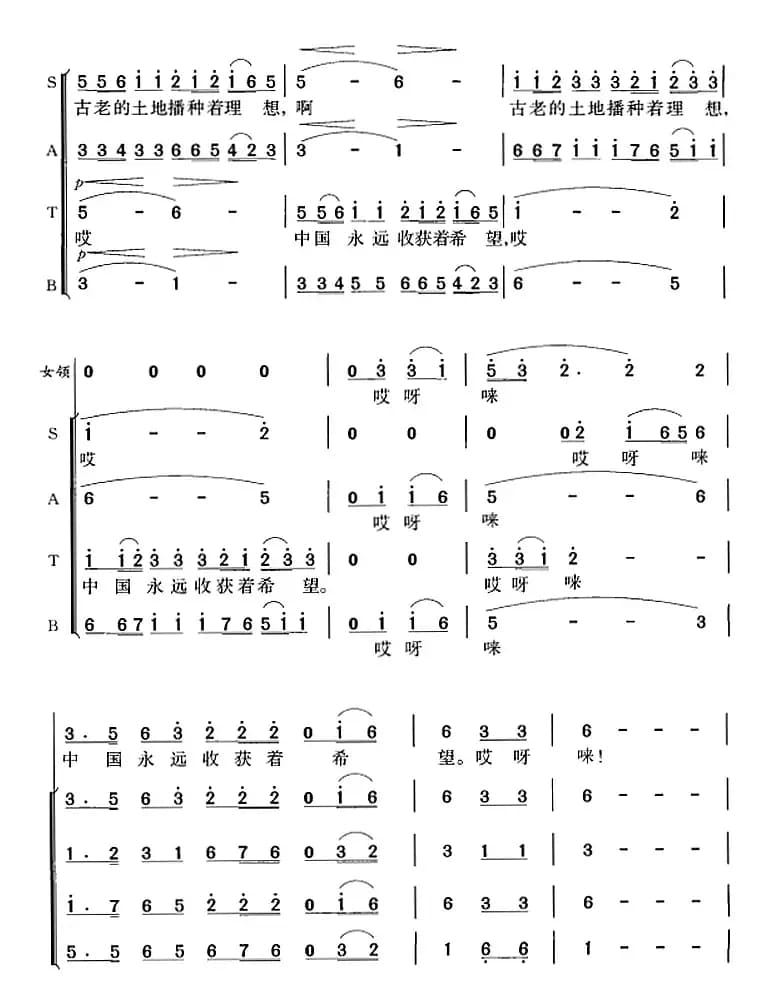 中国永远收获着希望