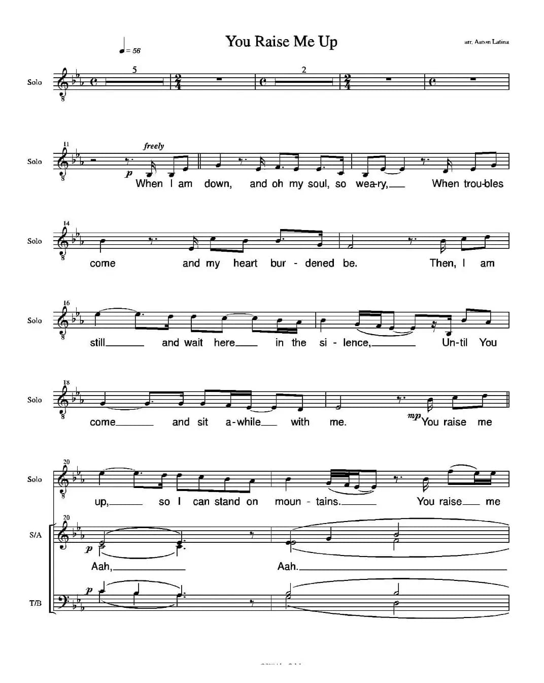 You Raise Me Up （合唱）