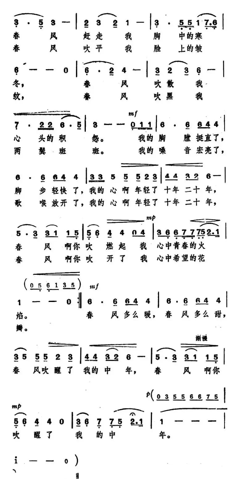 春风吹醒了我的中年