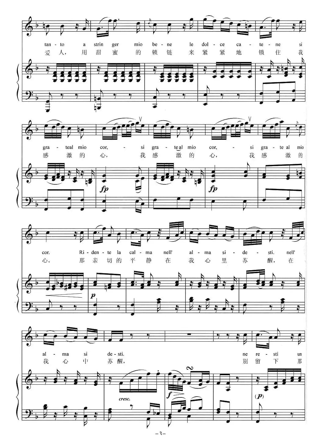 亲切的平静（中外文对照、正谱 [奥]）