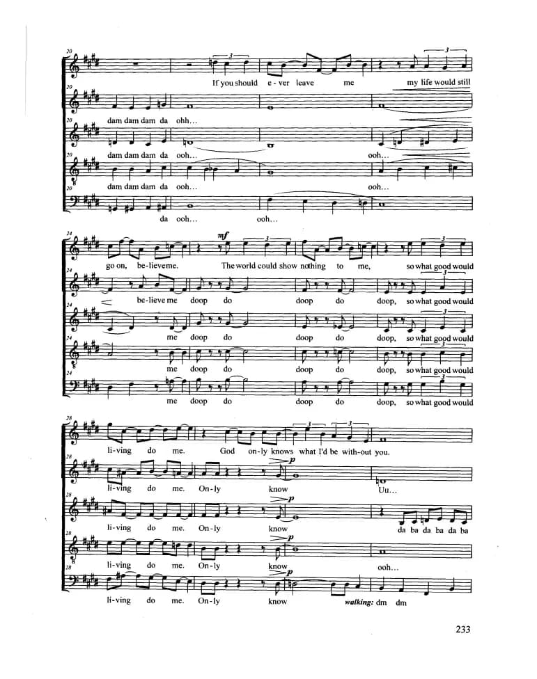 GOD ONLY KNOWS（合唱 正谱）