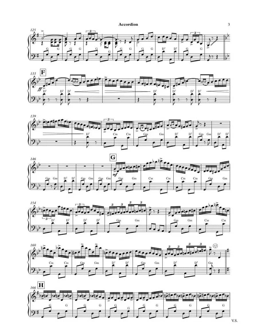 里奥丽塔（手风琴曲简谱）