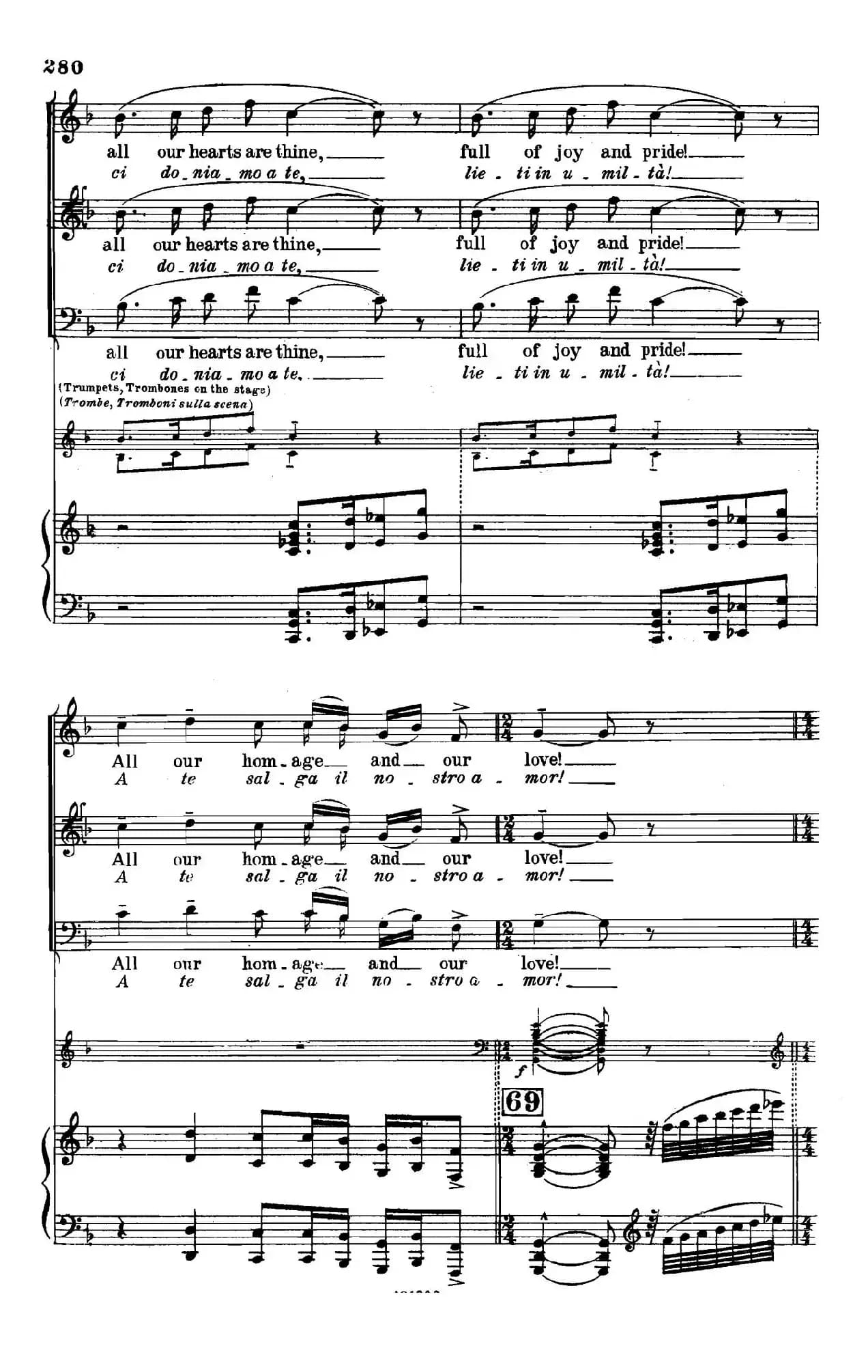 《图兰朵公主》三幕五场歌剧（英意双语）全谱（钢琴伴奏谱 P283——293）