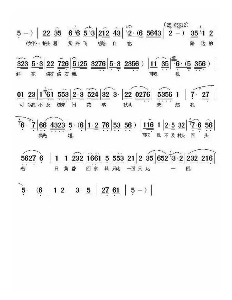 日黄昏回家转只此一回（《慈母泪》选段）