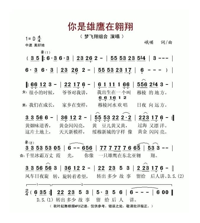 你是雄鹰在翱翔