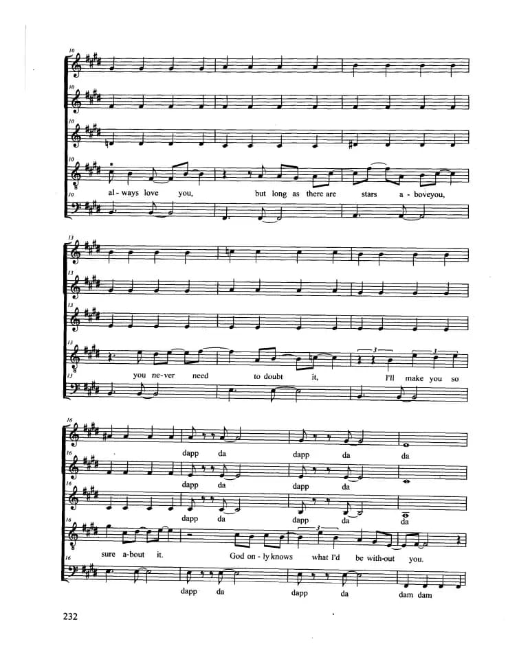 GOD ONLY KNOWS（合唱 正谱）