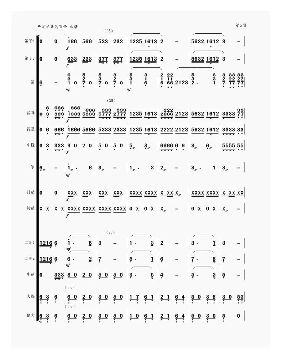 哈尼姑娘的银铃（民乐合奏）