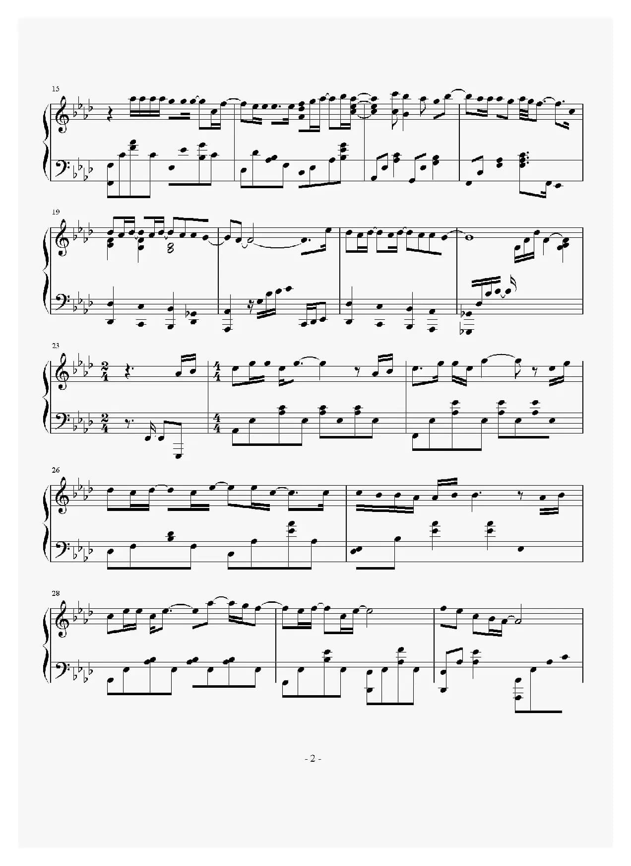 there you will be(《珍珠港》主题曲、钢琴谱)