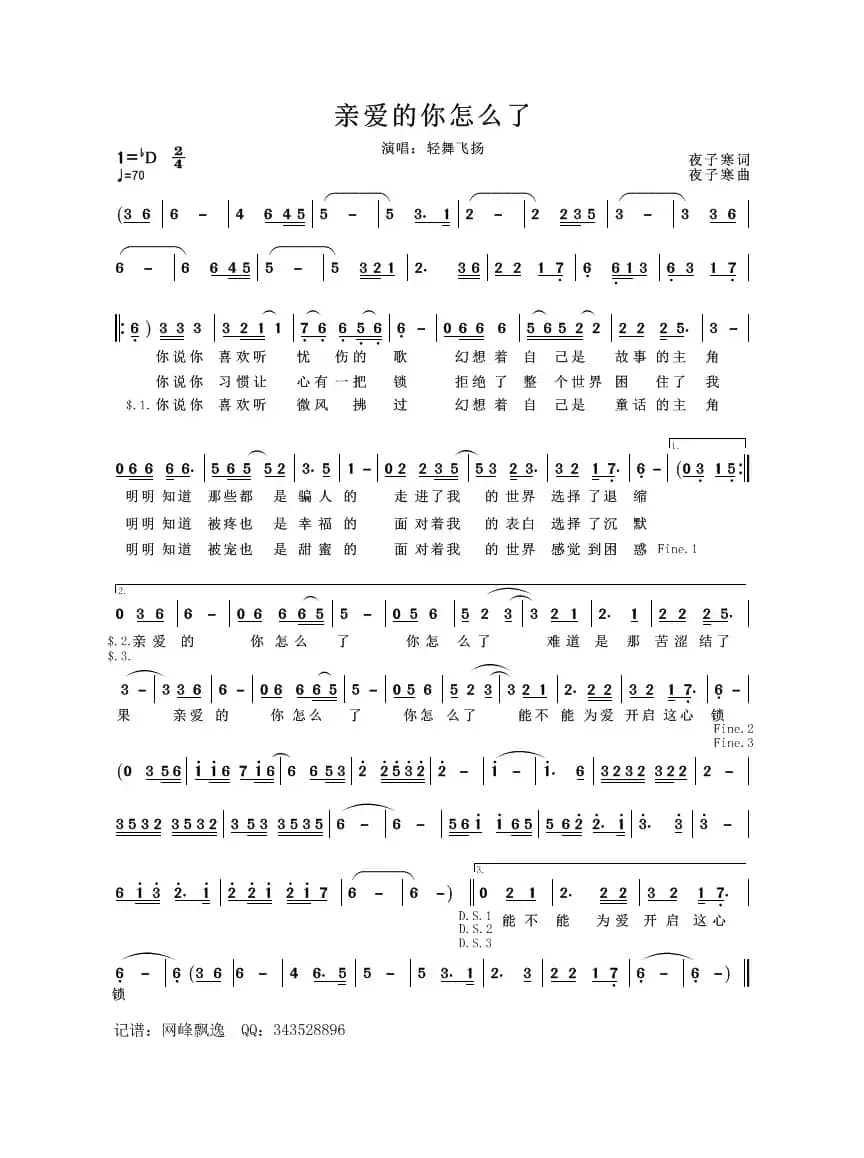 亲爱的你怎么了