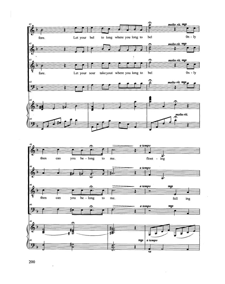 The Music of The Night（合唱 正谱）