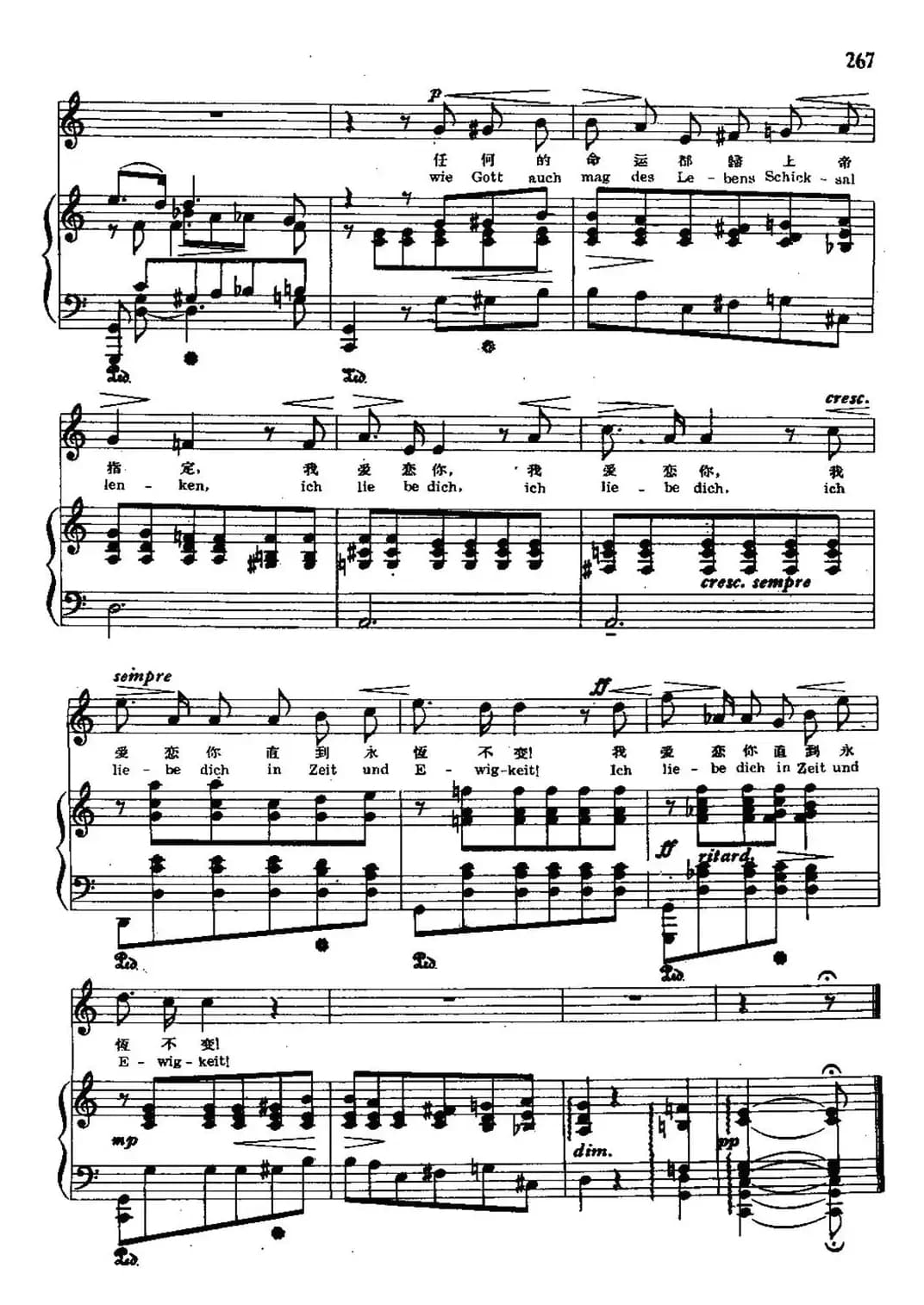 我爱你（中外文对照、正谱）