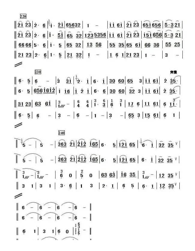 十大姐（简单小民乐合奏谱）