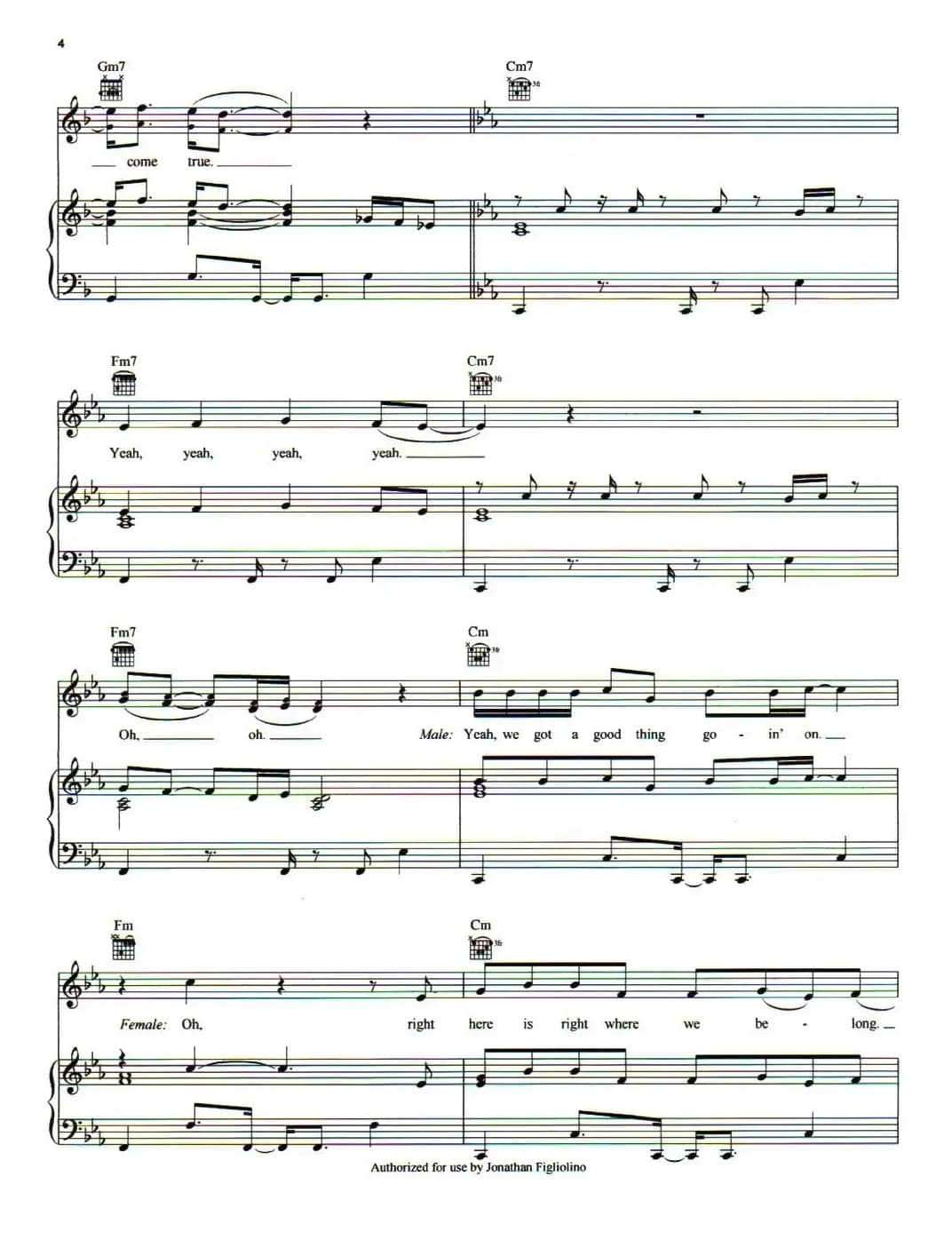 [美]I Can't Take My Eyes Off You（我的目光离不开你）（正谱）