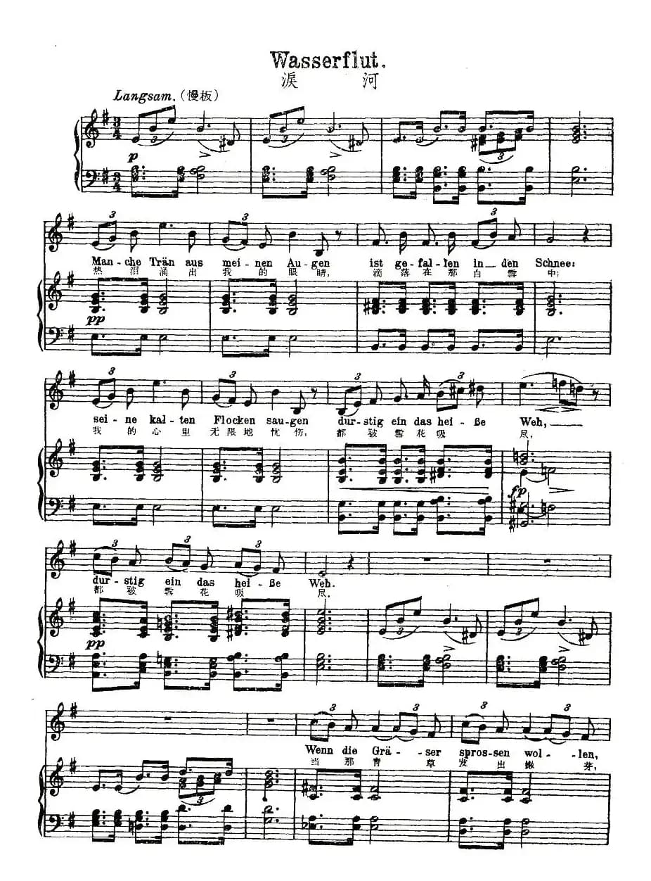 泪河（中外文对照版、正谱 [奥]）