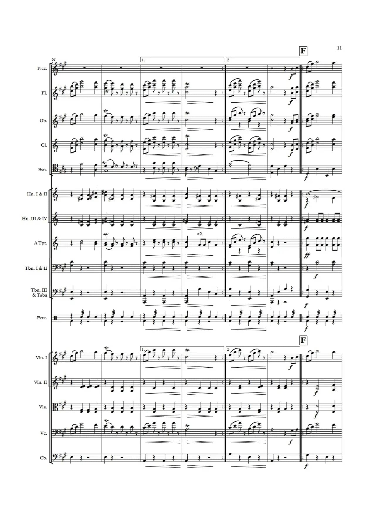 《拉德斯基进行曲》总谱（配器：Leopold Weninger）