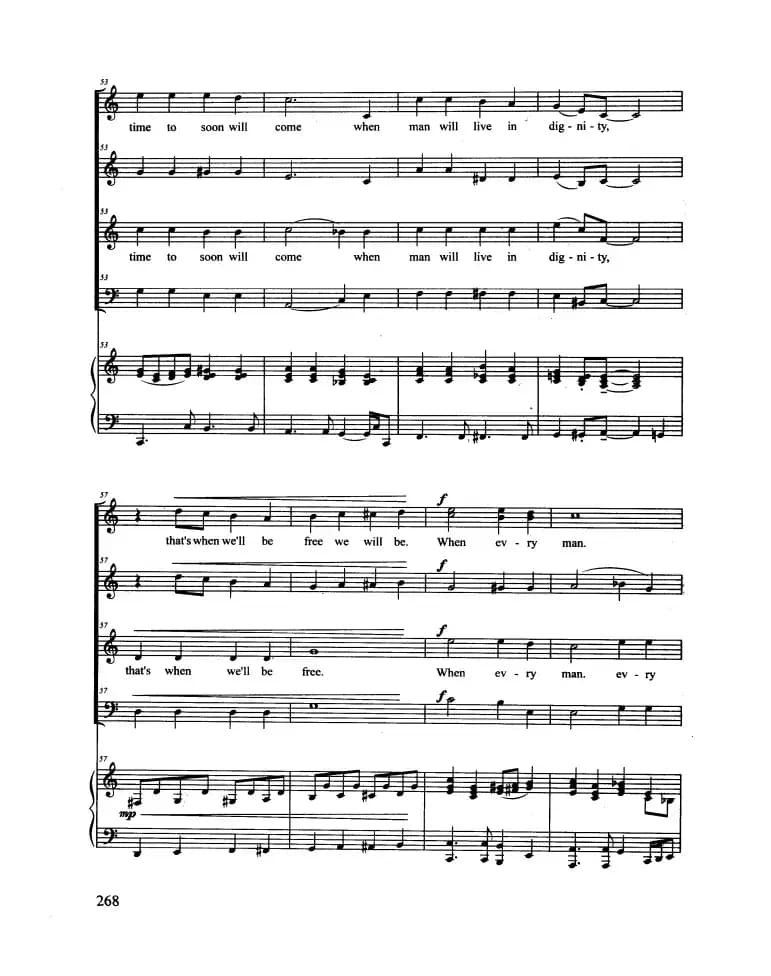 Hymn To Freedom（合唱 正谱）