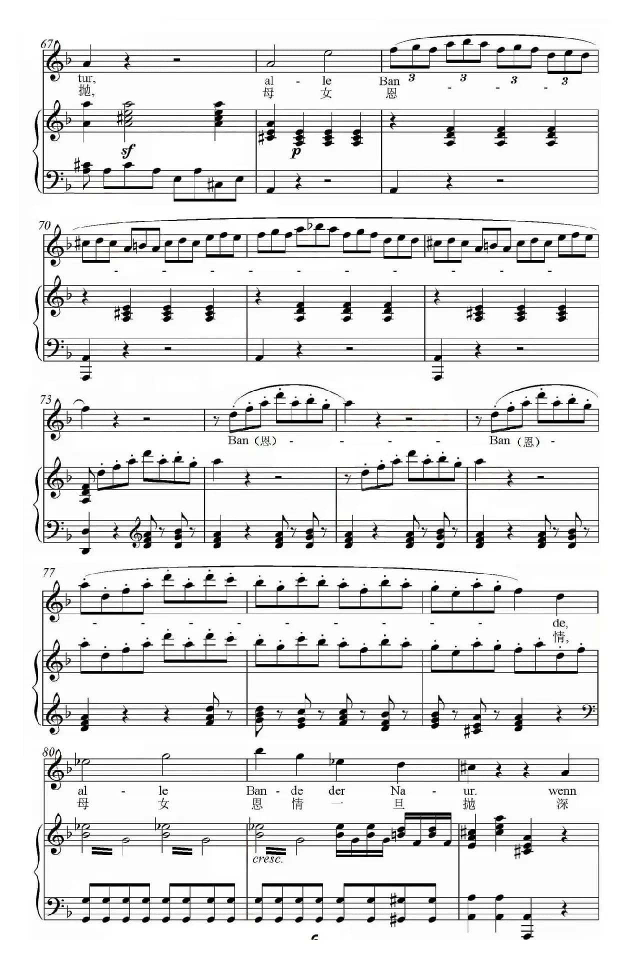 复仇的火焰在我心中燃烧（《魔笛》夜后的咏叹调-正谱7P）