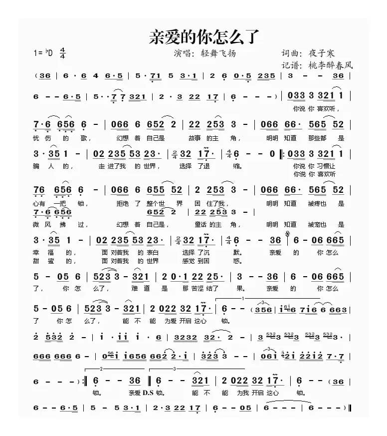 亲爱的你怎么了