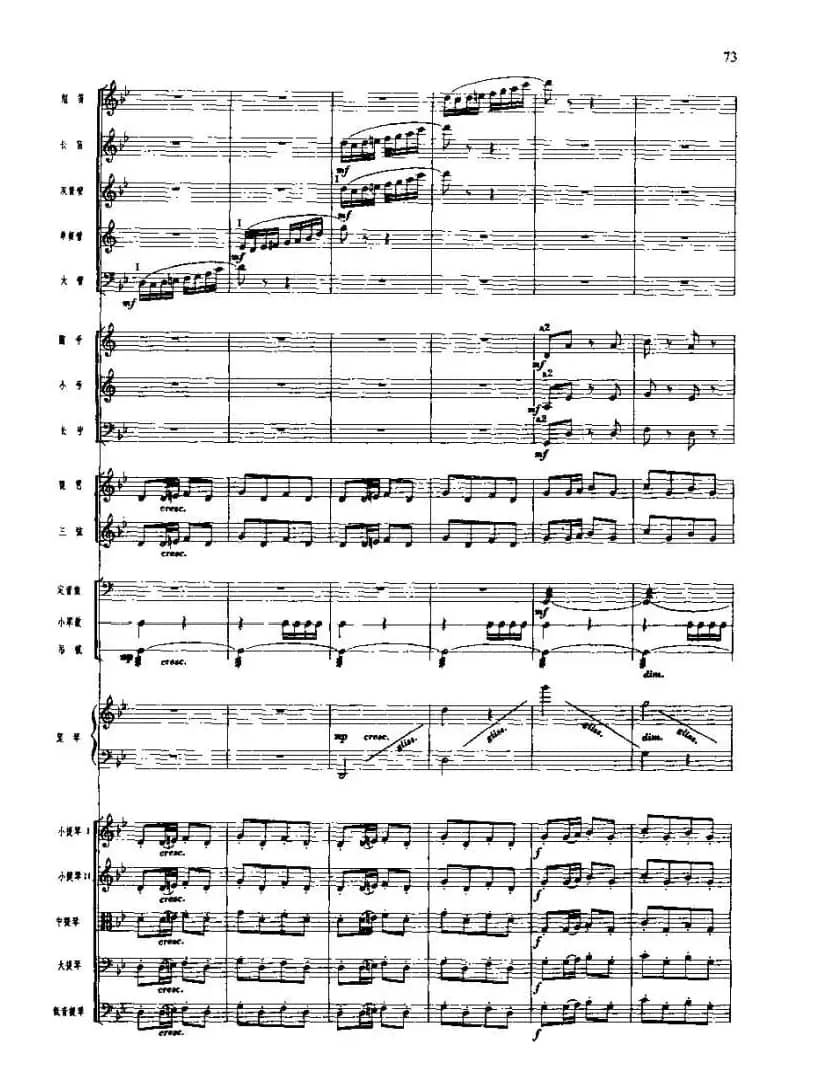 长征组歌(总谱线)五、飞越大渡河