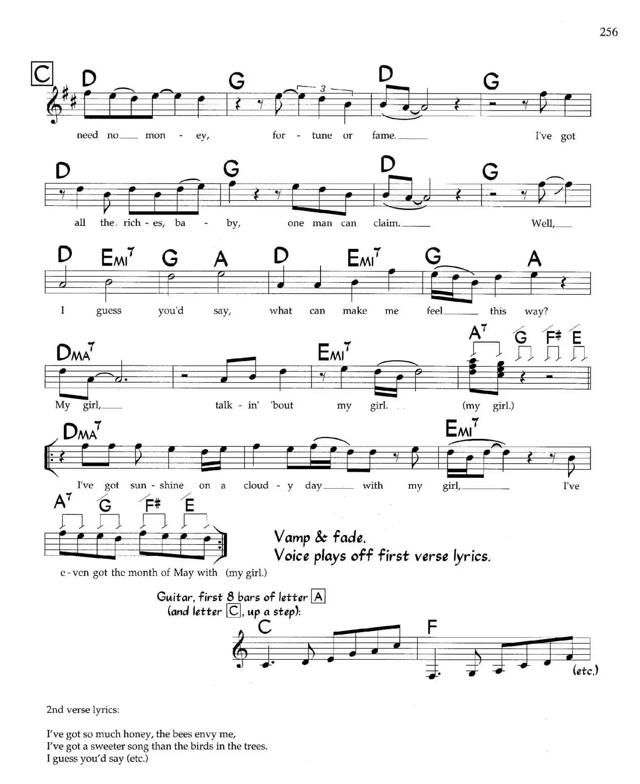 My Girl（带和弦五线谱）