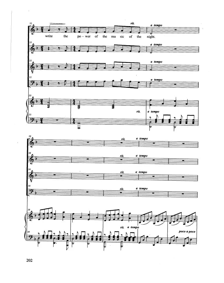 The Music of The Night（合唱 正谱）